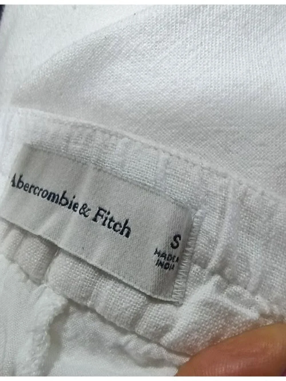 Abercrombie & Fitch White Linen Womens Casual Shorts Size Small - Picture 3 of 11